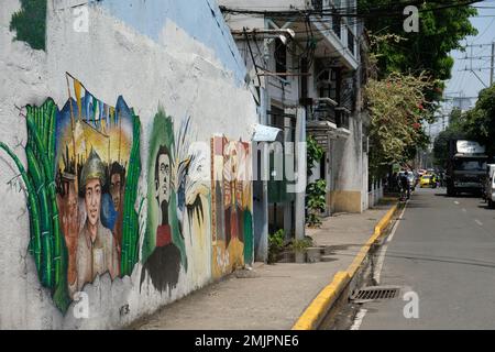 Philippines Manille - peinture murale dans la région d'Intramuros Banque D'Images