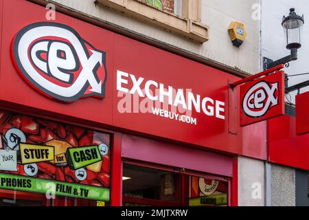 Logo de CEX Exchange Shop, Ayr, Écosse, Royaume-Uni Banque D'Images