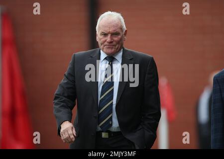 Accrington, Royaume-Uni. 28th janvier 2023. Eddie Gray, légende de Leeds, avant le match rond de la FA Cup 4th entre Accrrington Stanley et Leeds United au stade Wham, à Accrington, le samedi 28th janvier 2023. (Credit: Pat Scaasi | MI News) Credit: MI News & Sport /Alay Live News Banque D'Images