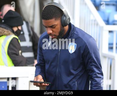 Lors du match de la Sky Bet League 2 entre Hartlepool United et Colchester United à Victoria Park, Hartlepool, le samedi 28th janvier 2023. (Crédit : Michael Driver | INFORMATIONS MI) Banque D'Images