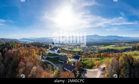 Sternberg et le lac Wörthersee en Carinthie, Autriche Banque D'Images