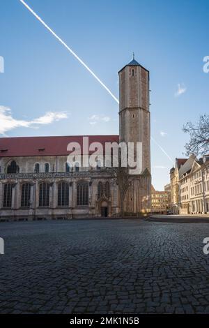 St. Cathédrale Blasii à Burgplatz (place du château) - Braunschweig, Basse-Saxe, Allemagne Banque D'Images