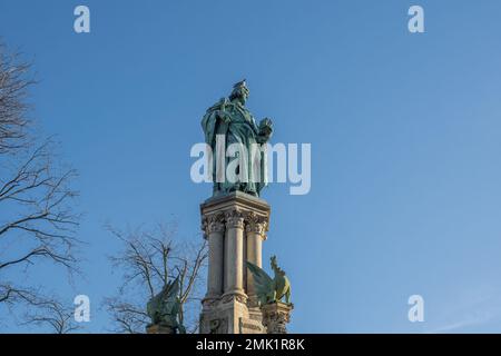 Fontaine commémorative Henry the Lion (Heinrichsbrunnen) - Braunschweig, Basse-Saxe, Allemagne Banque D'Images