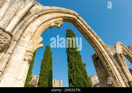 Arche de l'abbaye de Bellapais, Chypre du Nord Banque D'Images