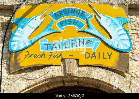 Taverne de poissons Arsinoe à Polis, Chypre Banque D'Images