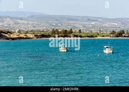 | Baie d'Avdidou près de Limassol sur la côte sud de Chypre. Banque D'Images