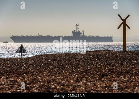 L'USS Harry S. Truman est un porte-avions à propulsion nucléaire exploité par la Marine américaine. Banque D'Images