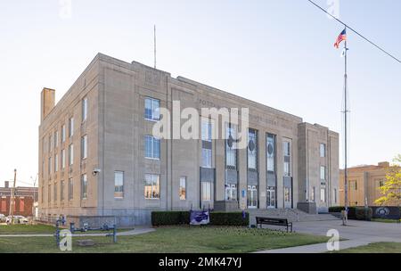 Shawnee, Oklahoma, Etats-Unis - 15 octobre 2022: Le palais de justice du comté de Pottawatomie Banque D'Images