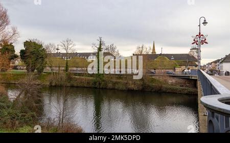 Paysage autour des Casemates à Saarlouis, une ville de la Sarre, Allemagne Banque D'Images