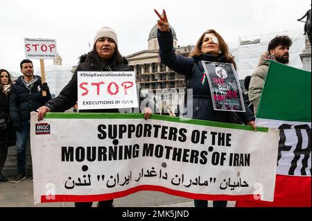 Londres, Royaume-Uni. 28 janvier 2023. Manifestation en solidarité avec les manifestations « Femme, vie, liberté » en Iran. Credit: Andrea Domeniconi/Alay Live News Banque D'Images