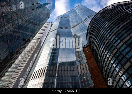 Gratte-ciels dans la City de Londres, Londres, Royaume-Uni. Banque D'Images