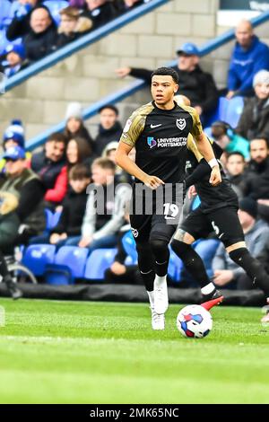 Peterborough, Royaume-Uni. 28th janvier 2023Dane Scarlett (19 Portsmouth) lors du match de la Sky Bet League 1 entre Peterborough et Portsmouth, sur London Road, Peterborough, le samedi 28th janvier 2023. (Crédit : Kevin Hodgson | ACTUALITÉS MI) crédit : ACTUALITÉS MI et sport /Actualités Alay Live Banque D'Images