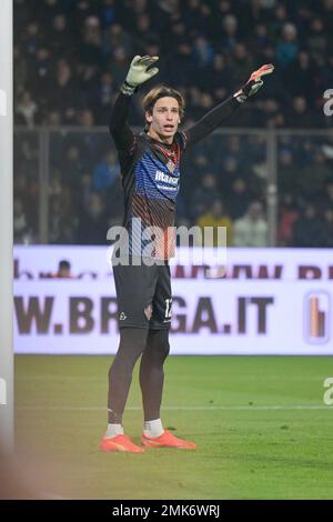 Cremona, Italie. 28th janvier 2023. Carnesecchi Marco des Etats-Unis Cremonese pendant la série italienne Un match de football entre les Etats-Unis Cremonese et l'Inter FC le 28 janvier 2023 au stade Giovanni Zini, Cremona, Italie. Photo Tiziano Ballabio crédit: Tiziano Ballabio/Alamy Live News Banque D'Images