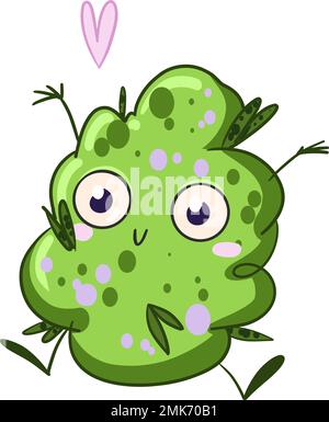 La marijuana mignonne. Le personnage est mignon Marijuhanna. Illustration vectorielle plate Illustration de Vecteur