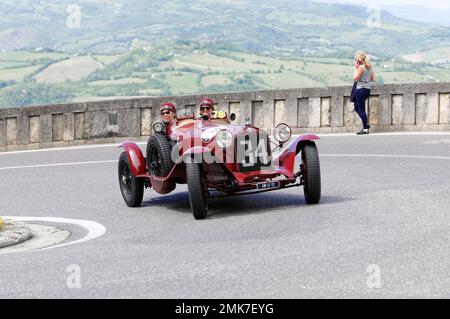 Mille Miglia 2014, No. 78 Alfa Romeo 6C 1750 GS Vintage car Race. Saint-Marin, Italie Banque D'Images