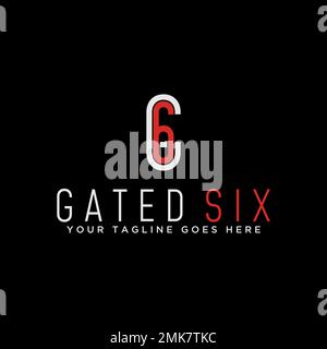 Police lettre 6G ou G6 en ellipse avec ligne image graphique icône logo design abstrait concept vecteur symbole de stock lié à l'initiale ou l'icône Illustration de Vecteur