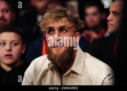 Jake Paul à l'OVO Arena Wembley, Londres. Date de la photo: Samedi 28 janvier 2023. Banque D'Images