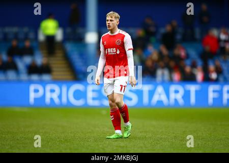 Hillsborough Stadium, Sheffield, Angleterre - 28th janvier 2023 Paddy Lane (11) de Fleetwood Town - pendant le match Sheffield mercredi v Fleetwood Town, Emirates FA Cup, 2022/23, Hillsborough Stadium, Sheffield, Angleterre - 28th janvier 2023 crédit: Arthur Haigh/WhiteRosePhotos/Alay Live News Banque D'Images