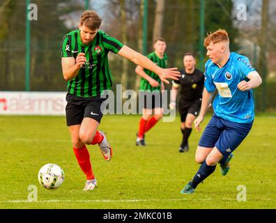 PSNI FC contre Portstewart FC, Lough 41 Premier Intermediate League, samedi 28th janvier 2023, The Dub, Belfast, Irlande du Nord Banque D'Images