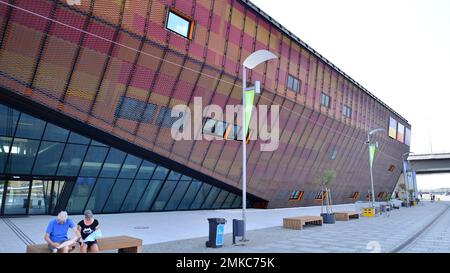 Szczecin, Pologne. 17 août 2022. La construction du Centername des Sciences marines de Jerzy Stelmach à Szczecin. Banque D'Images