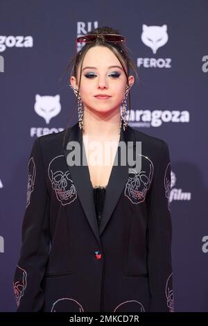 28 janvier 2023, Saragosse, Aragon, Espagne: Carla Quilez assiste aux Feroz Awards 2023 - tapis rouge à l'Auditorium sur 28 janvier 2023 à Saragosse, Espagne (image de crédit: © Jack Abuin/ZUMA Press Wire) USAGE ÉDITORIAL SEULEMENT! Non destiné À un usage commercial ! Banque D'Images