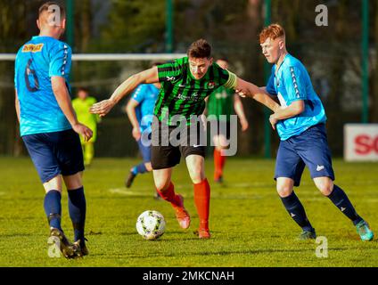 PSNI FC contre Portstewart FC, Lough 41 Premier Intermediate League, samedi 28th janvier 2023, The Dub, Belfast, Irlande du Nord Banque D'Images