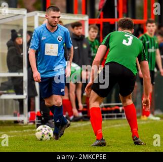 PSNI FC contre Portstewart FC, Lough 41 Premier Intermediate League, samedi 28th janvier 2023, The Dub, Belfast, Irlande du Nord Banque D'Images