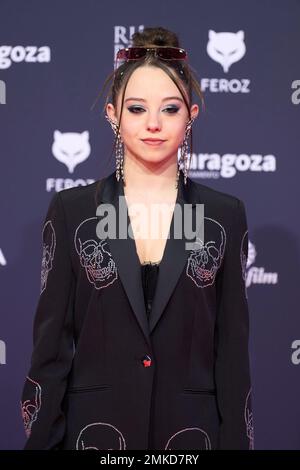 Saragosse. Espagne. 20230128, Carla Quilez assiste aux Feroz Awards 2023 - tapis rouge à l'Auditorium sur 28 janvier 2023 à Saragosse, Espagne crédit: MPG/Alamy Live News Banque D'Images