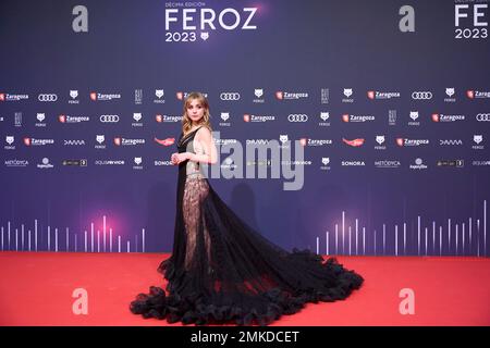 Saragosse. Espagne. 20230128, Clara Galle assiste aux Feroz Awards 2023 - tapis rouge à l'Auditorium sur 28 janvier 2023 à Saragosse, Espagne crédit: MPG/Alamy Live News Banque D'Images