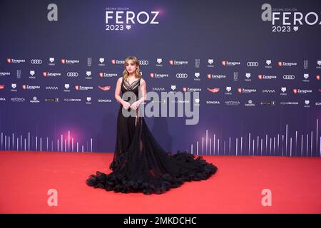 Saragosse. Espagne. 20230128, Clara Galle assiste aux Feroz Awards 2023 - tapis rouge à l'Auditorium sur 28 janvier 2023 à Saragosse, Espagne crédit: MPG/Alamy Live News Banque D'Images