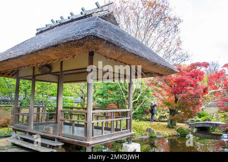 Himeji Japon 30th déc 2022: Le pavillon de la gardern à Kokoen, est un jardin de style japonais relativement récemment construit. Banque D'Images