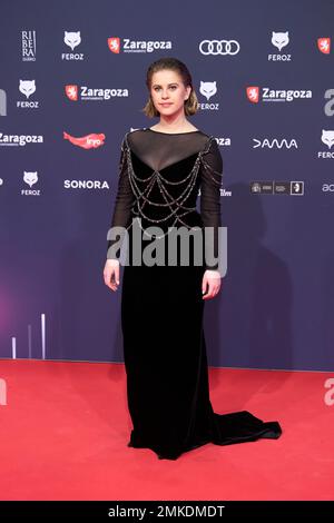 Saragosse. Espagne. 20230128, Elisabet Casanovas assiste aux Feroz Awards 2023 - tapis rouge à l'Auditorium sur 28 janvier 2023 à Saragosse, Espagne crédit: MPG/Alamy Live News Banque D'Images