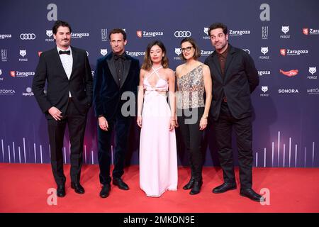 Saragosse. Espagne. 20230128, Anna Castillo assiste aux Feroz Awards 2023 - tapis rouge à l'Auditorium sur 28 janvier 2023 à Saragosse, Espagne crédit: MPG/Alamy Live News Banque D'Images