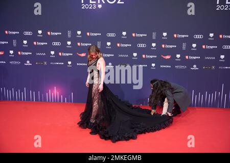 28 janvier 2023, Saragosse, Aragon, Espagne: Clara Galle assiste aux Feroz Awards 2023 - tapis rouge à l'Auditorium sur 28 janvier 2023 à Saragosse, Espagne (Credit image: © Jack Abuin/ZUMA Press Wire) USAGE ÉDITORIAL SEULEMENT! Non destiné À un usage commercial ! Banque D'Images