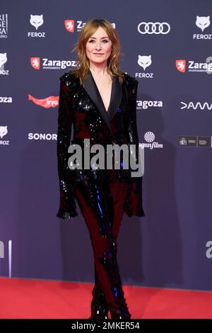 28 janvier 2023, Saragosse, Aragon, Espagne: Nathalie Poza assiste aux Feroz Awards 2023 - tapis rouge à l'Auditorium sur 28 janvier 2023 à Saragosse, Espagne (Credit image: © Jack Abuin/ZUMA Press Wire) USAGE ÉDITORIAL SEULEMENT! Non destiné À un usage commercial ! Banque D'Images