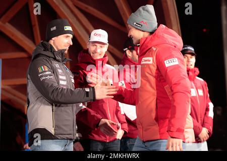 Olympia delle Tofane, Cortina d’Ampezzo, Italie, 28 janvier 2023, 3th CLASSÉ lors de la coupe du monde de ski Audi FIS 2023 - Super G pour hommes - course de ski alpin Banque D'Images