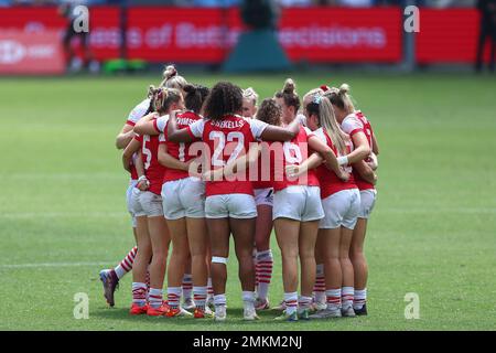 Sydney, Australie. 29th janvier 2023 ; Allianz Stadium, Sydney, Nouvelle-Galles du Sud, Australie : HSBC Sydney Women's Rugby Sevens, Australie contre Grande-Bretagne ; les joueurs de Grande-Bretagne se bousitent avant le début du match crédit : action plus Sports Images/Alay Live News Banque D'Images