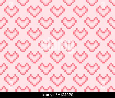 ensemble de motif de valentin ensemble de coeurs fond d'écran sans couture, coeur rouge sans couture motif Banque D'Images