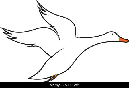 modèle de dessin d'illustration vectorielle du logo swan Illustration de Vecteur