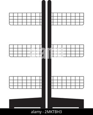 mini-icône d'étagère de marché, illustration vectorielle conception simple. Illustration de Vecteur