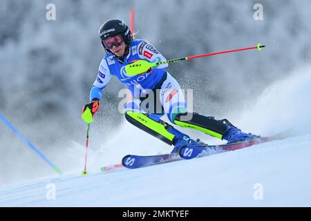 Spindleruv Mlyn, République tchèque. 29th janvier 2023. Ana Bucik, de Slovénie, participe à la compétition de slalom féminin de la coupe du monde de ski alpin à Spindleruv Mlyn, République tchèque, 29 janvier 2023. Crédit : David Tanecek/CTK photo/Alay Live News Banque D'Images