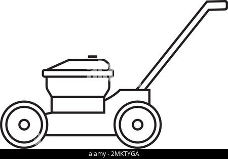 illustration de l'icône vectorielle de la tondeuse à gazon conception simple Illustration de Vecteur