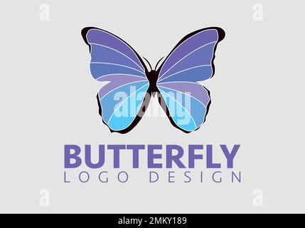 Conceptuel, simple papillon icône colorée. Logo. Vector illustration Illustration de Vecteur