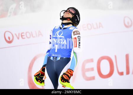 Spindleruv Mlyn, République tchèque. 29th janvier 2023. Ana Bucik, de Slovénie, participe à la compétition de slalom féminin de la coupe du monde de ski alpin à Spindleruv Mlyn, République tchèque, 29 janvier 2023. Crédit: Radek Petrasek/CTK photo/Alay Live News Banque D'Images