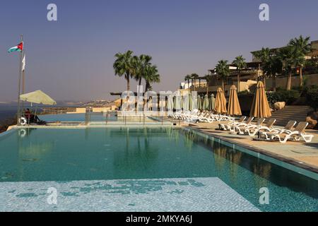 L'hôtel et complexe OH Beach, Mer Morte, Jordanie Banque D'Images