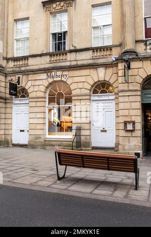 Mulberry Store - une entreprise de mode britannique à Milsom Street, Bath, Somerset, Angleterre, Royaume-Uni Banque D'Images