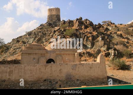 Mosquée Al Bidya, Fujairah l'un des sept Émirats arabes Unis. Banque D'Images