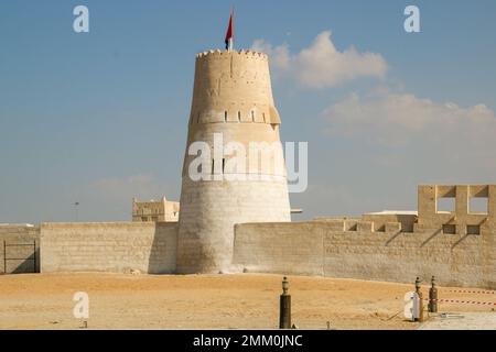 Al Jazirah al Hamra fort.Ras Al Khaimah (RAK) (historiquement Julfar) est la plus grande ville et capitale de l'émirat de Ras Al Khaimah, émir arabe Uni Banque D'Images
