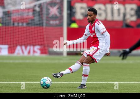 ROTTERDAM, PAYS-BAS - JANVIER 29 : le bois de Jurien d'Ajax passe le ballon lors du match néerlandais entre l'Excelsior Rotterdam et Ajax à Van Donge & de Roo Stadion sur 29 janvier 2023 à Rotterdam, pays-Bas (photo de Peter Lous/ Orange Pictures) Banque D'Images