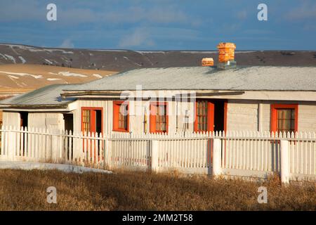 Bunkhouse, lieu historique national du Ranch-Grant-Kohrs, Montana Banque D'Images